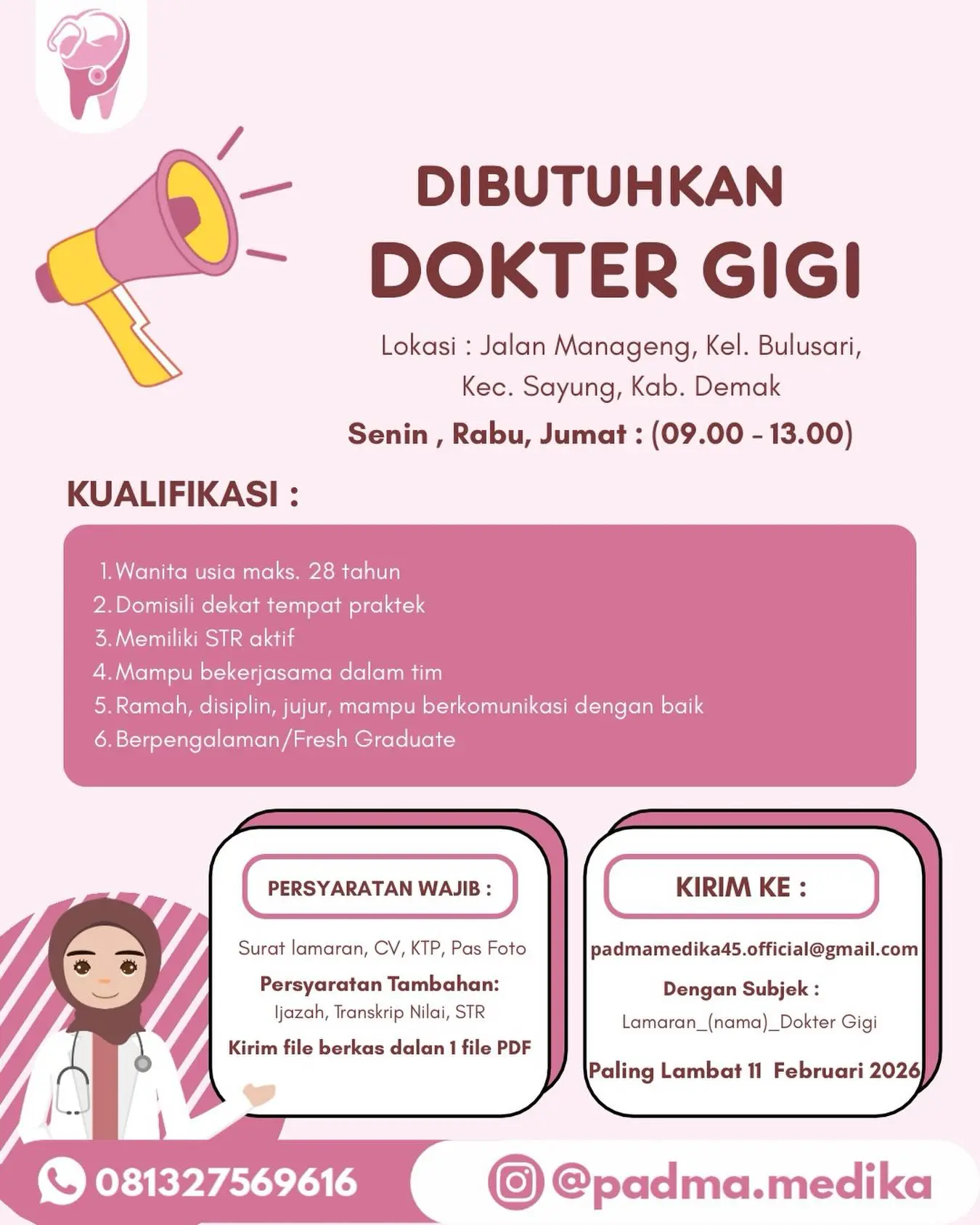 lowongan kerja dokter gigi