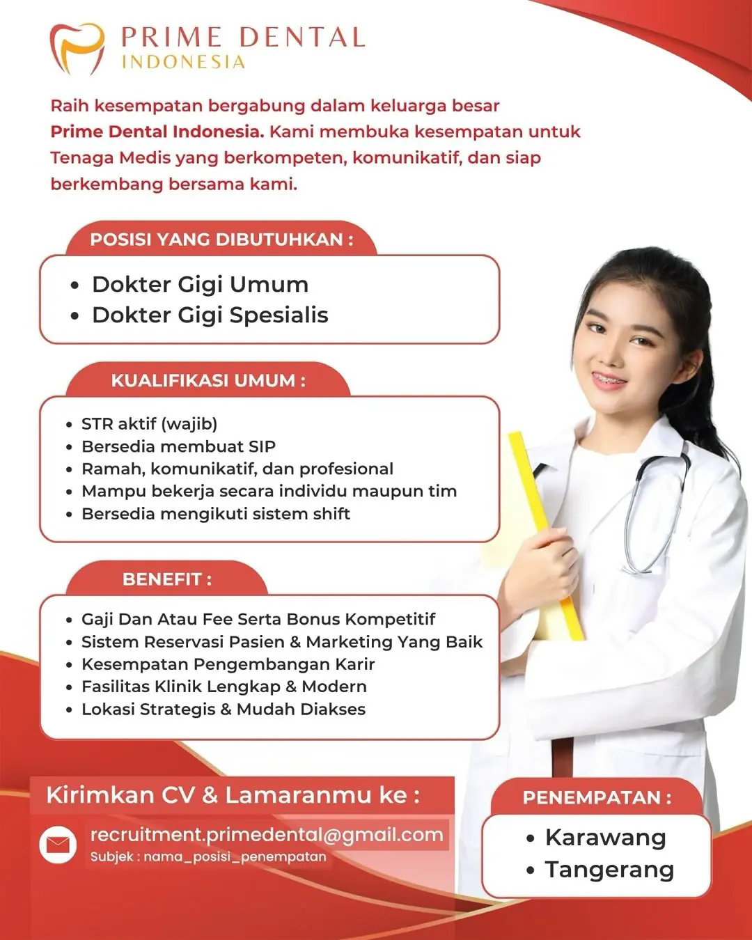 lowongan kerja dokter gigi