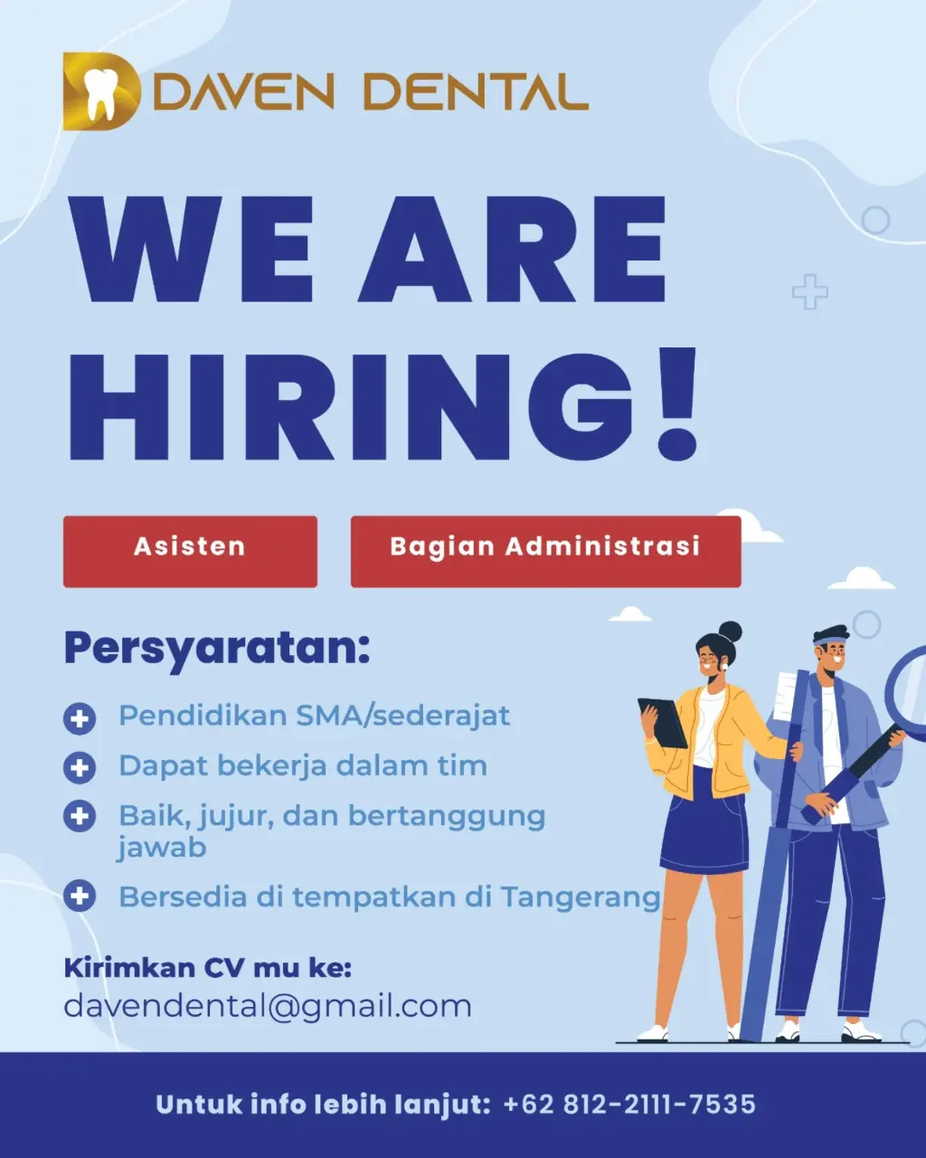 lowongan kerja admin klinik