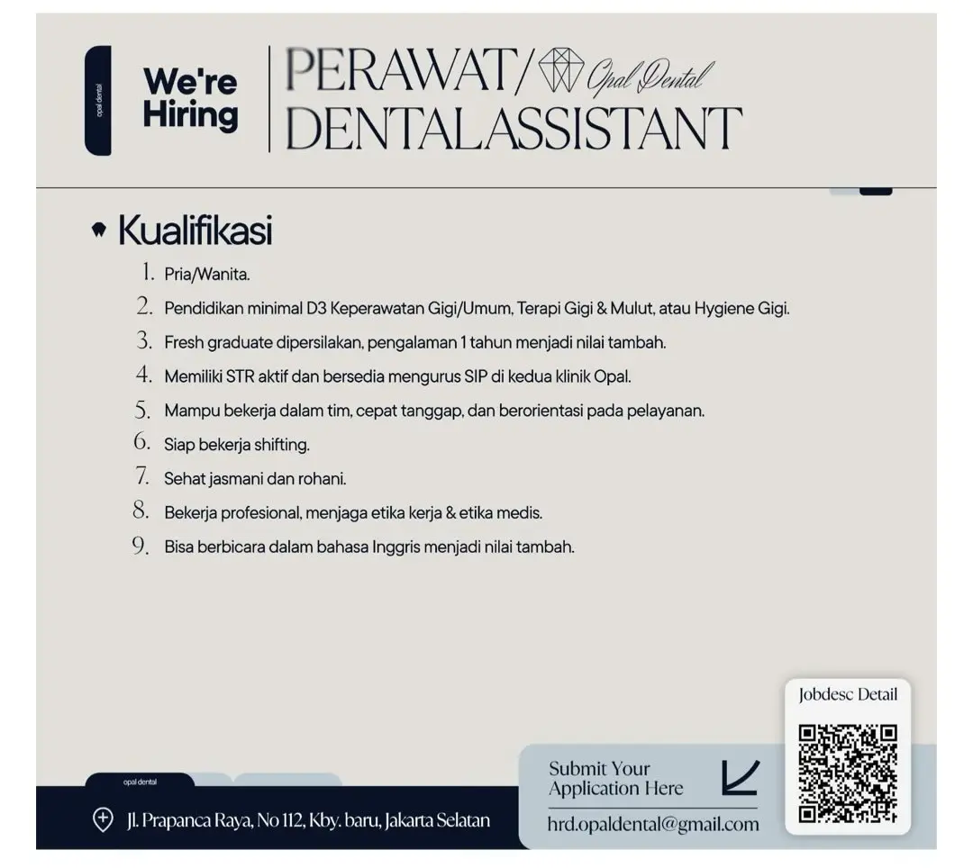 lowongan kerja perawat gigi