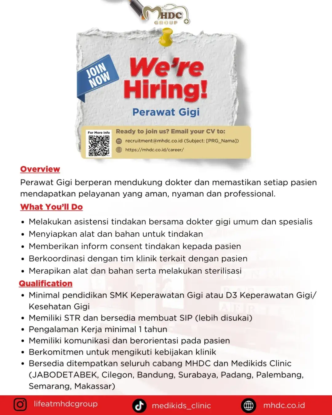 Lowongan Kerja Perawat Gigi Jabodetabek 2026