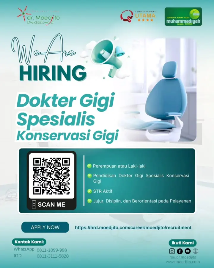 Lowongan Kerja Dokter Gigi Spesialis Konservasi Gigi 2026