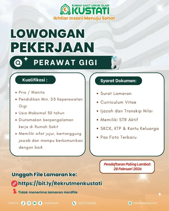 Lowongan Kerja Perawat Gigi Solo 2026