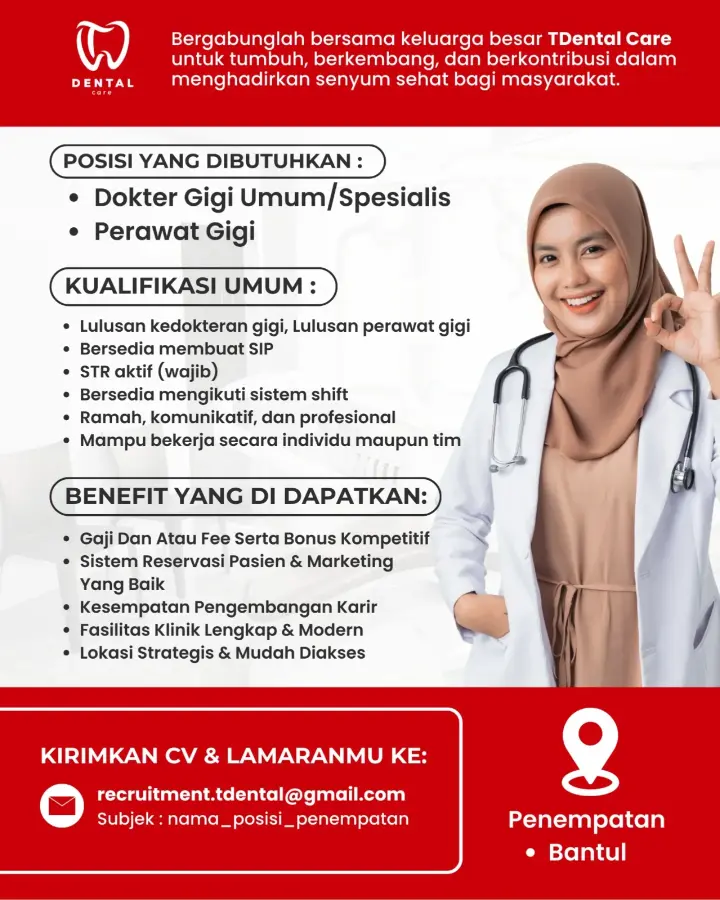 Lowongan Kerja Dokter Gigi Bantul 2026
