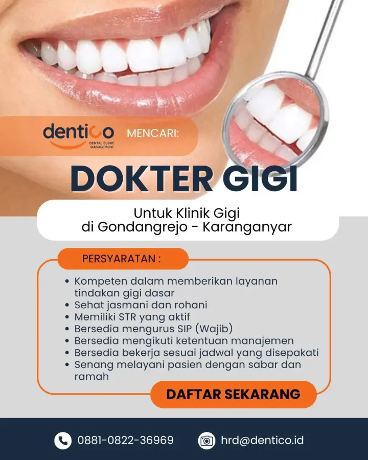 Lowongan Kerja Dokter Gigi Karanganyar 2026