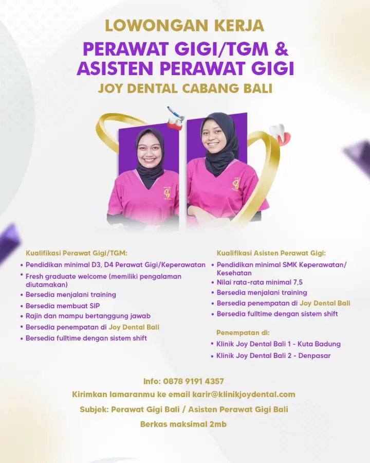 Lowongan Kerja Perawat Gigi Bali 2026