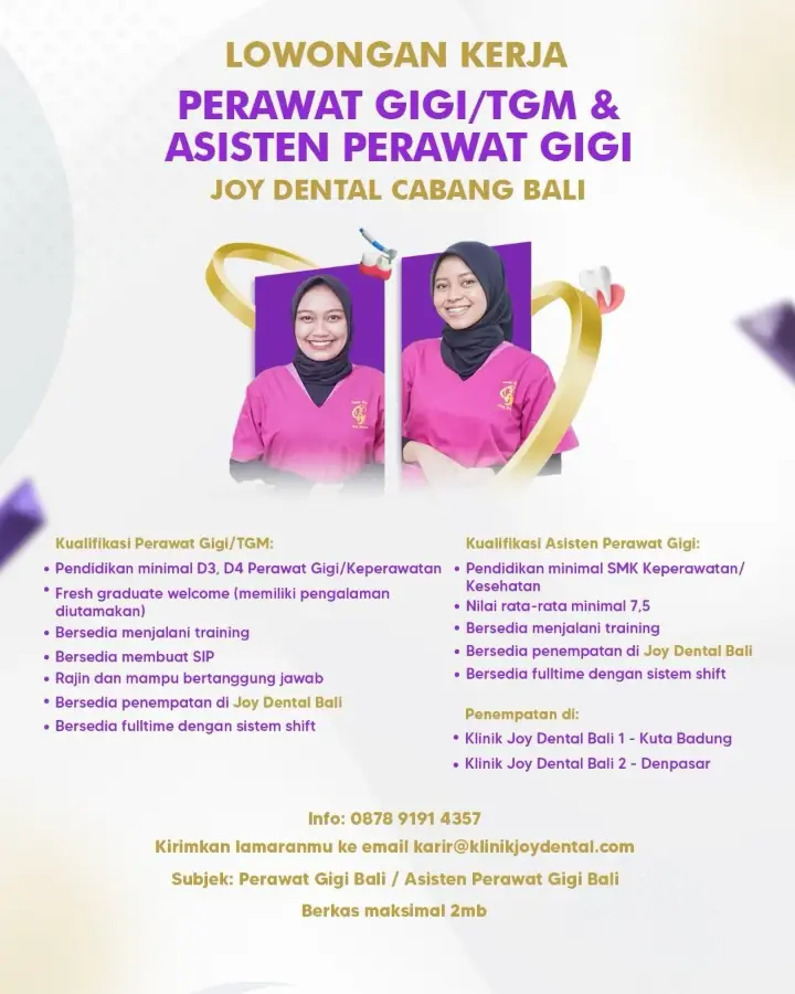 Lowongan Kerja Asisten Perawat Gigi Bali 2026