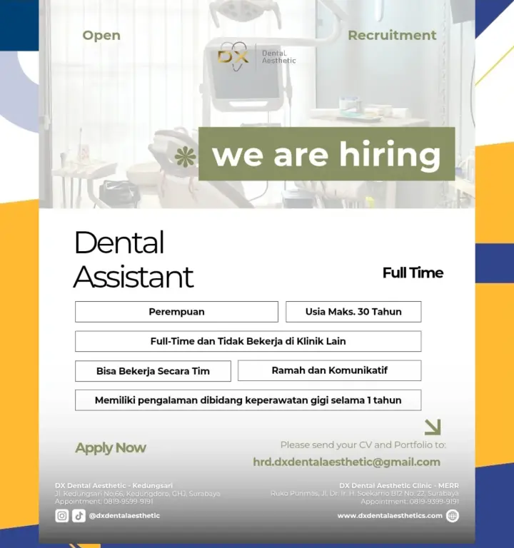 Lowongan Kerja Dental Assistant Surabaya 2026