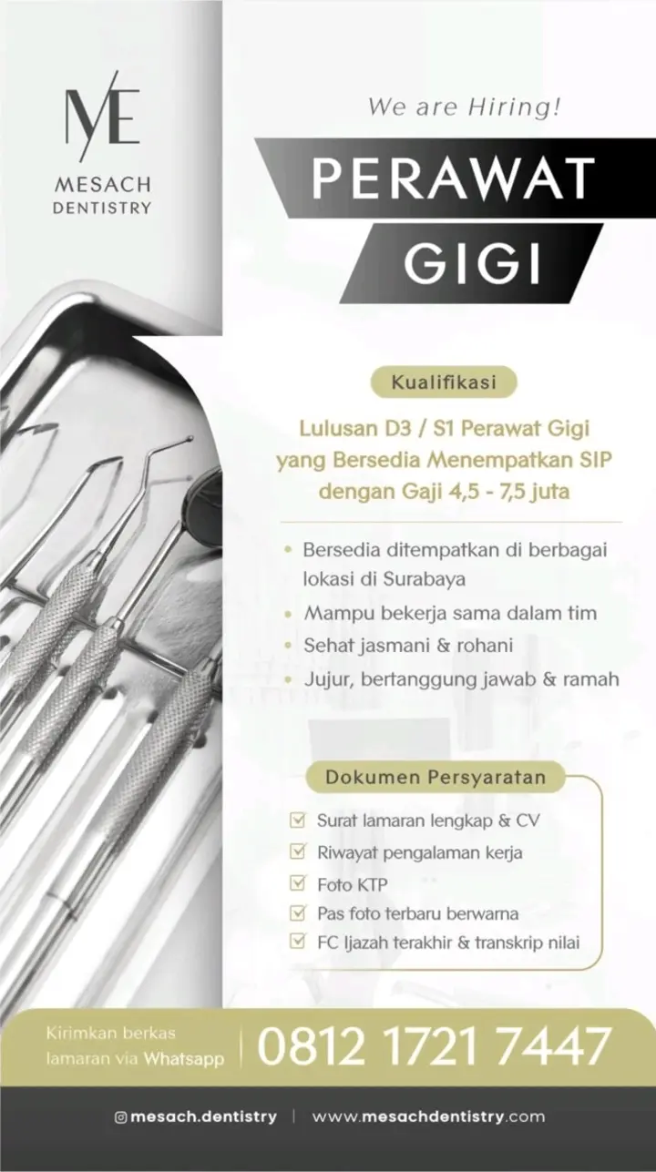 Lowongan Kerja Perawat Gigi Surabaya 2026