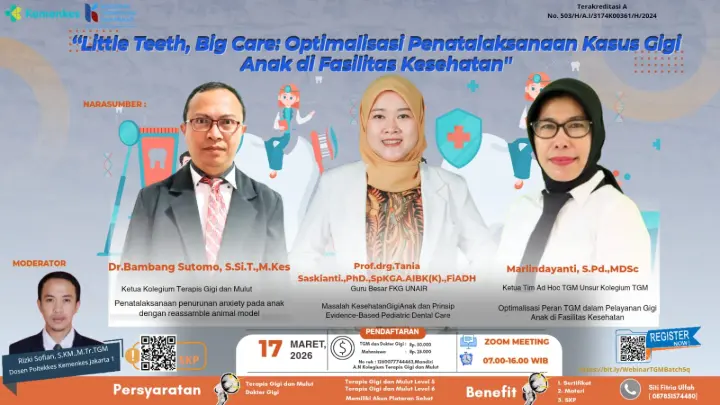 Webinar Optimalisasi Penatalaksanaan Kasus Gigi Anak di Fasilitas Kese