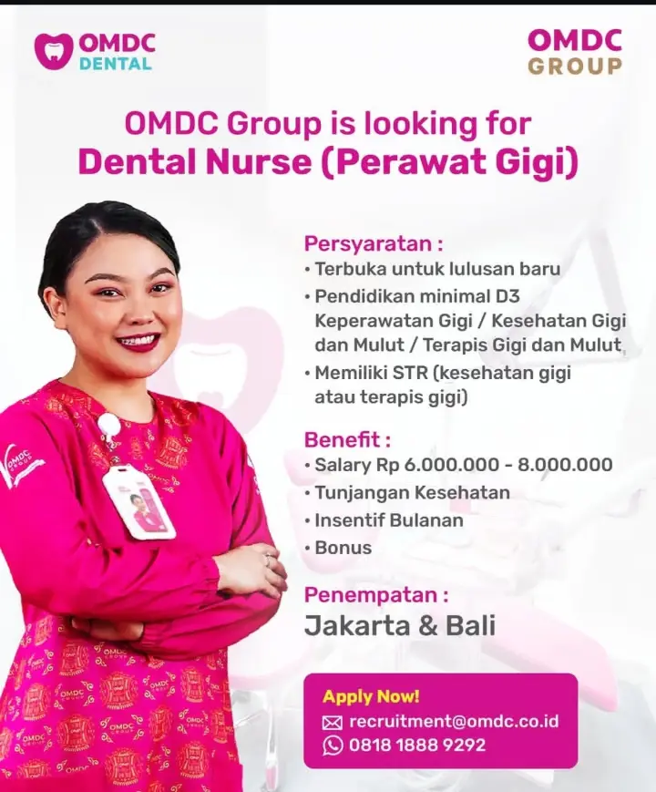 Lowongan Kerja Perawat Gigi Jakarta &amp; Bali 2026