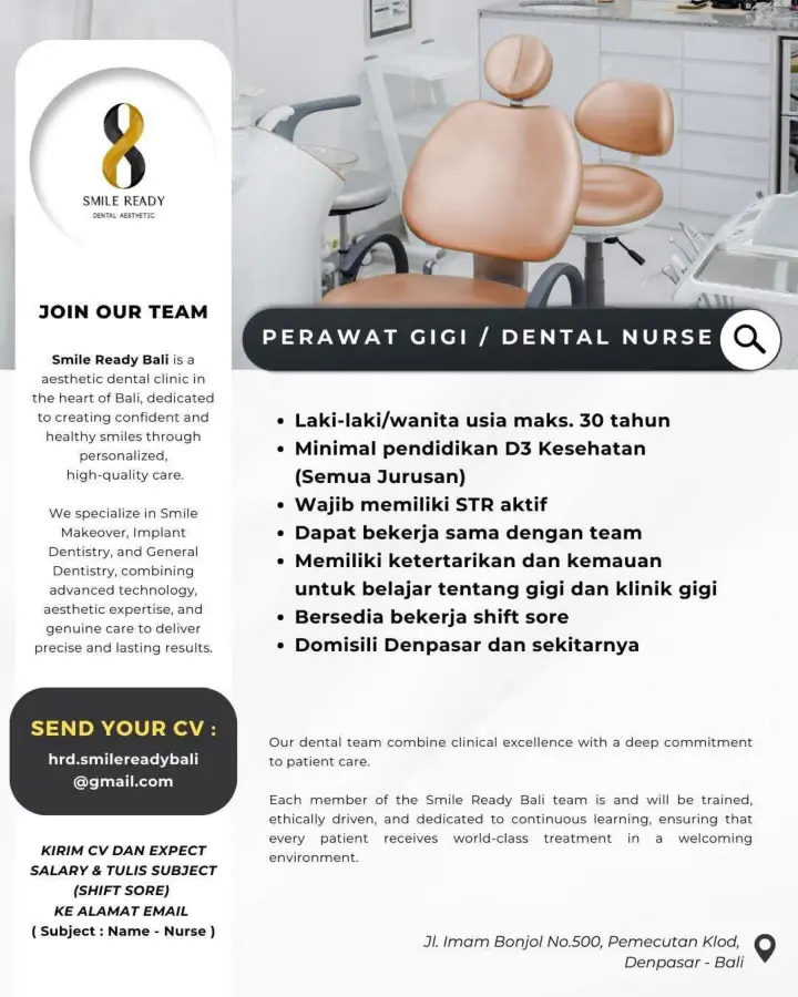 Lowongan Kerja Perawat Gigi Bali 2026