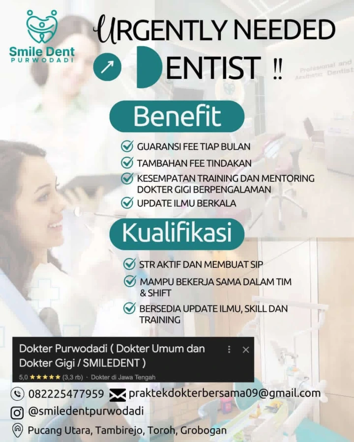 Lowongan Kerja Dokter Gigi Grobogan 2026