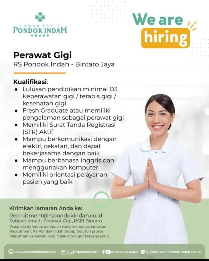 Lowongan Kerja Perawat Gigi Banten 2026