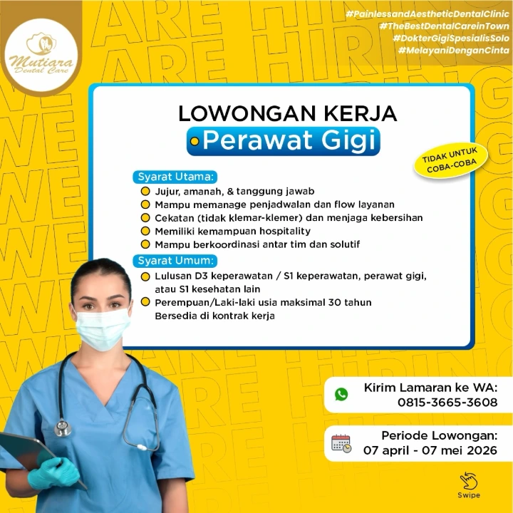 Lowongan Kerja Perawat Gigi Solo 2026