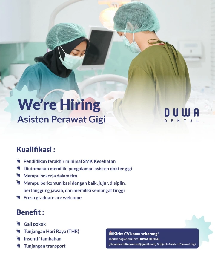 Lowongan Kerja Asisten Perawat Gigi Yogyakarta 2026