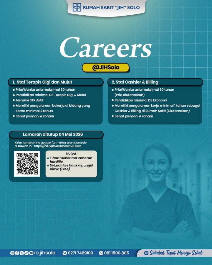Lowongan Kerja Terapis Gigi &amp; Mulut Solo 2026