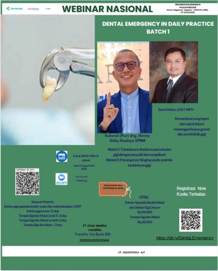 Webinar Dental Emergency In Daily Practice
