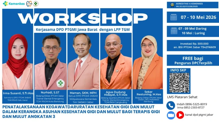 WORKSHOP PENATALAKSANAAN KEGAWATDARURATAN KESEHATAN GIGI DAN MULUT