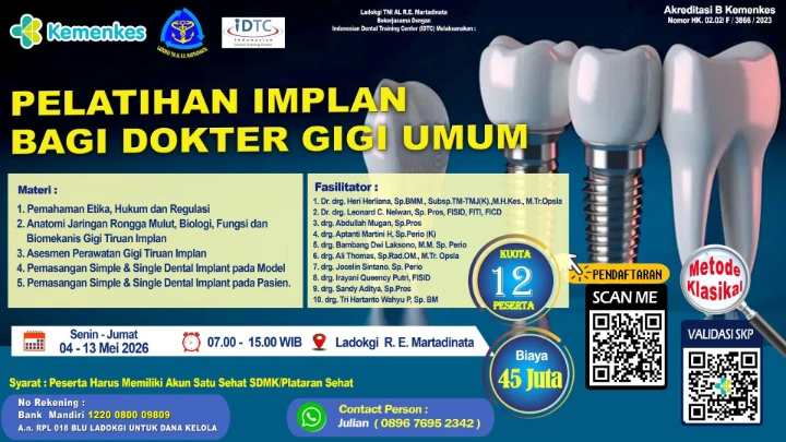 Pelatihan Implan Bagi Dokter Gigi Umum