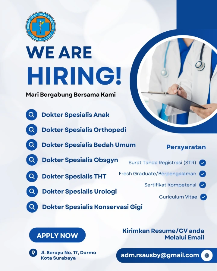 Lowongan Kerja Dokter Gigi Spesialis Konservasi Gigi Surabaya 2026