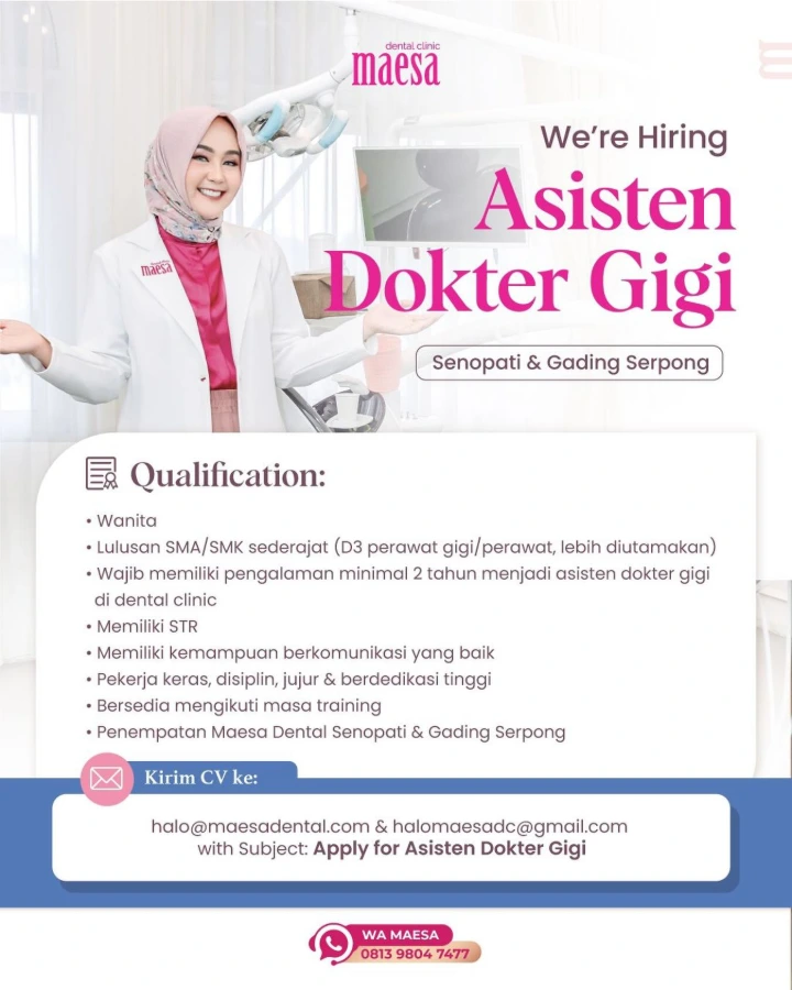 Lowongan Kerja Asisten Dokter Gigi Jakarta 2026
