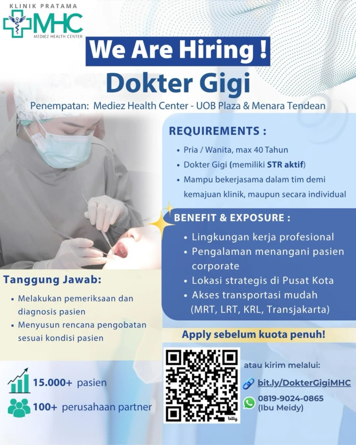 Lowongan Kerja Dokter Gigi Jakarta 2026