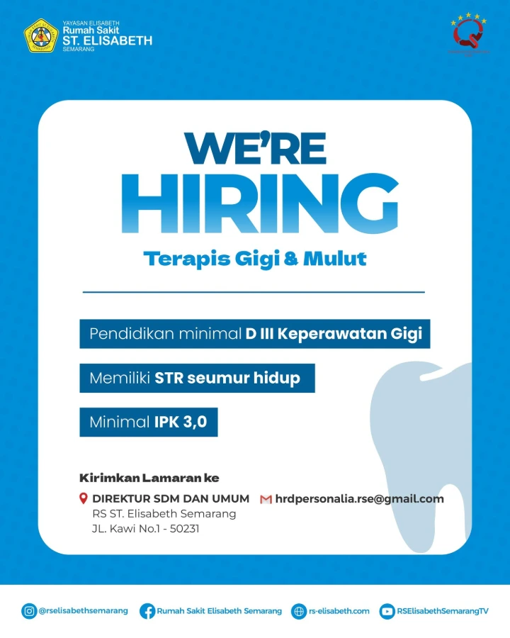 Lowongan Kerja Terapis Gigi &amp; Mulut Semarang 2026