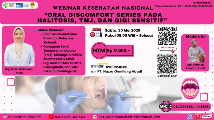 Webinar Oral Discomfort Manajemen Oral Discomfort Terintegrasi