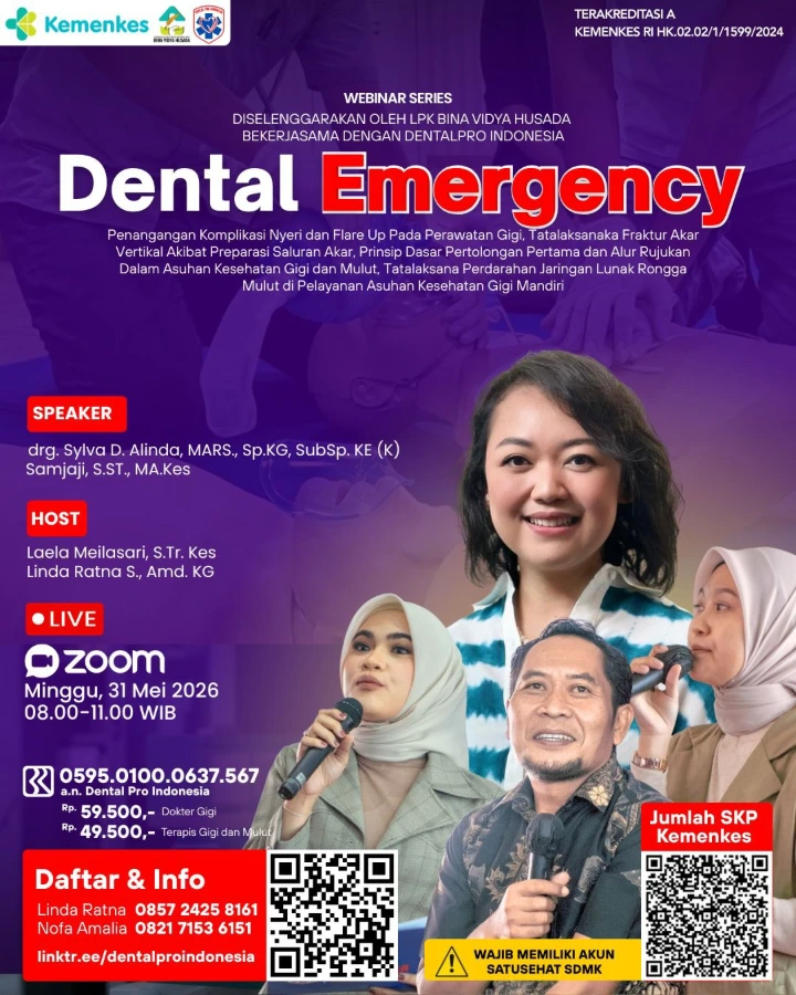 Webinar Kegawatdaruratan Gigi Pada Praktik