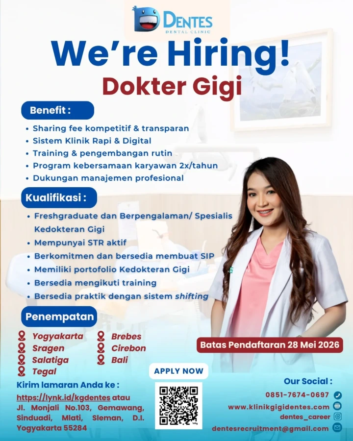 Lowongan Kerja Dokter Gigi Yogyakarta 2026