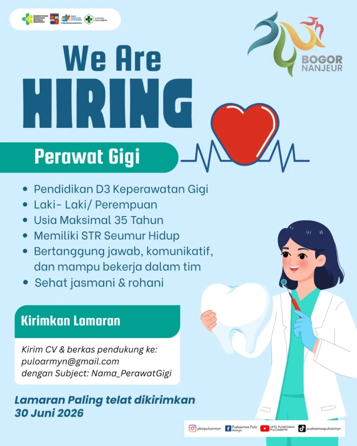 Lowongan Kerja Perawat Gigi Bogor 2026
