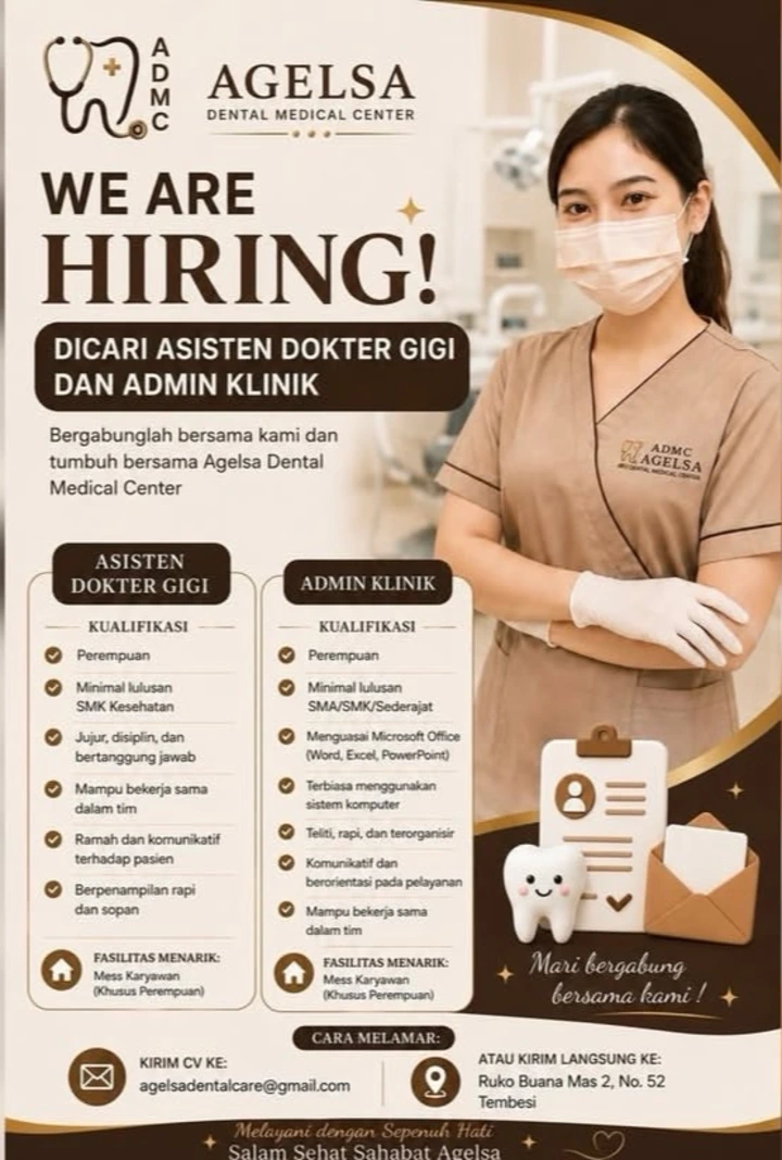 Lowongan Kerja Asisten Dokter Gigi Batam 2026