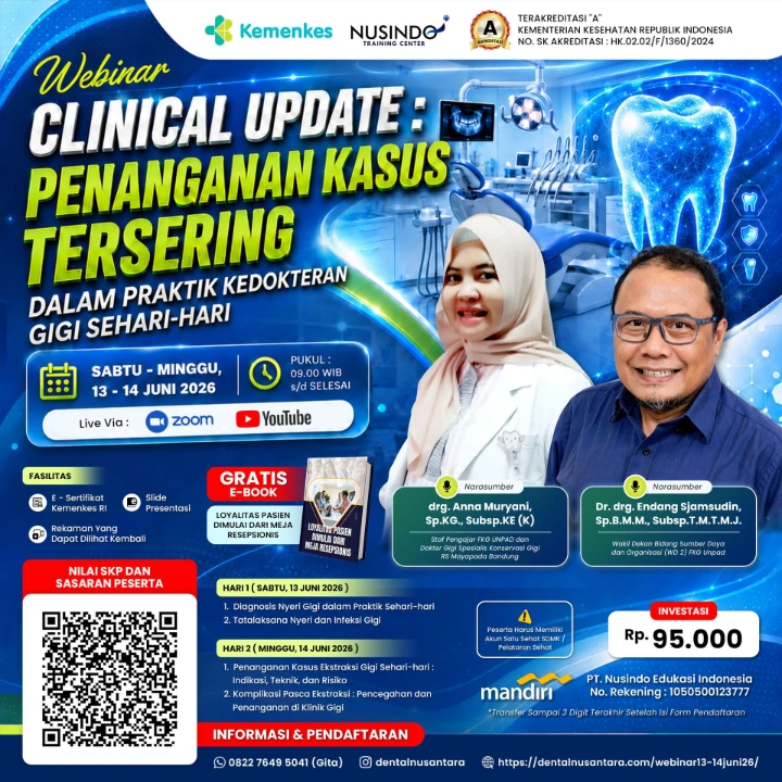 Clinical Update: Penanganan Kasus Tersering Praktik Kedokteran Gigi