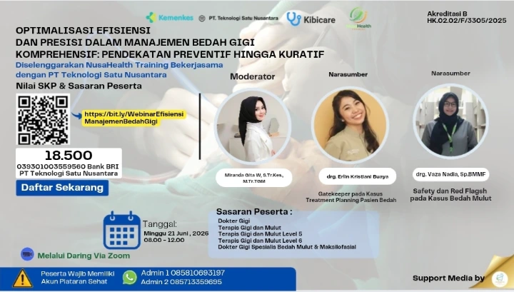 Webinar Manajemen Bedah Gigi Komprehensif