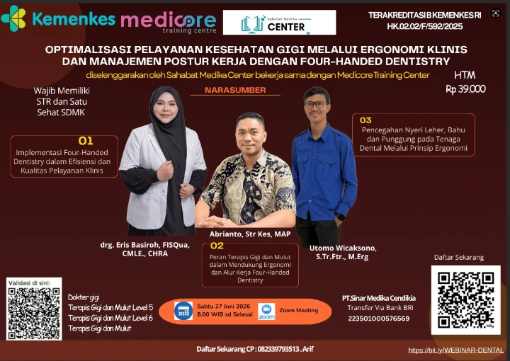 Webinar Pelatihan Four-Handed Dentistry