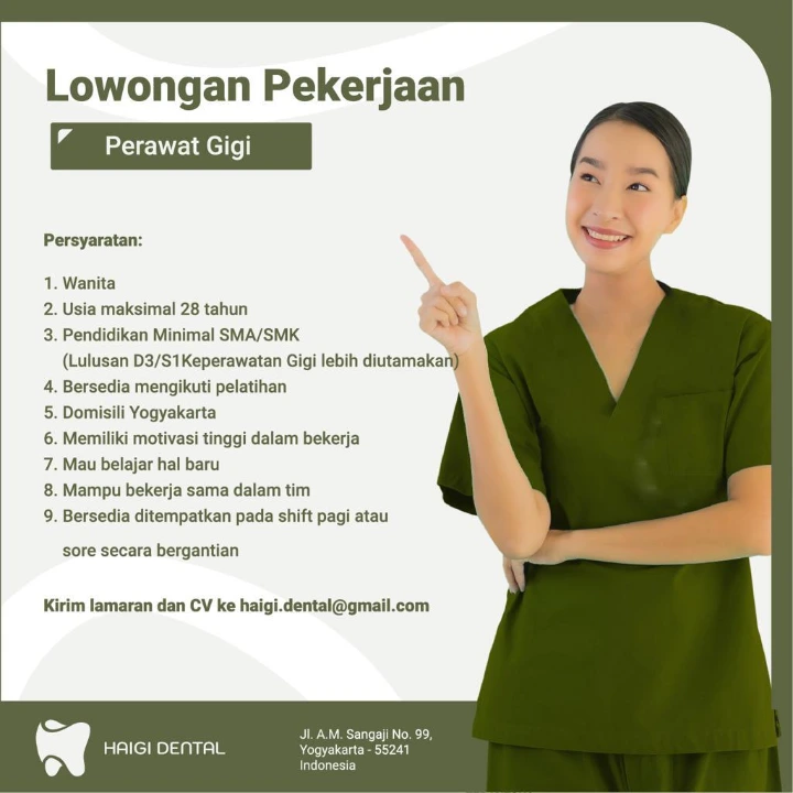 Lowongan Kerja Perawat Gigi Yogyakarta 2026