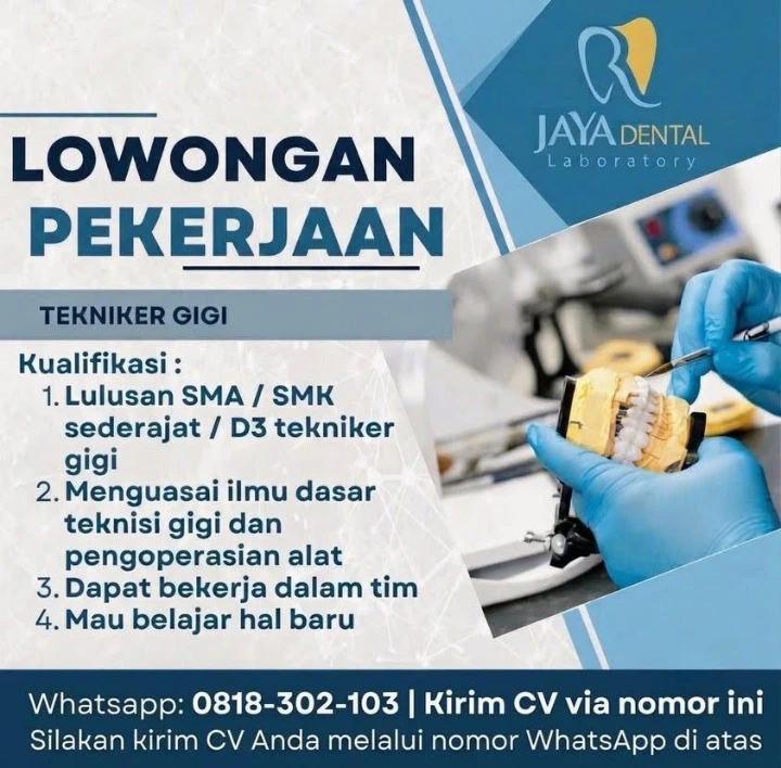Lowongan Kerja Tekniker Gigi Banten 2026