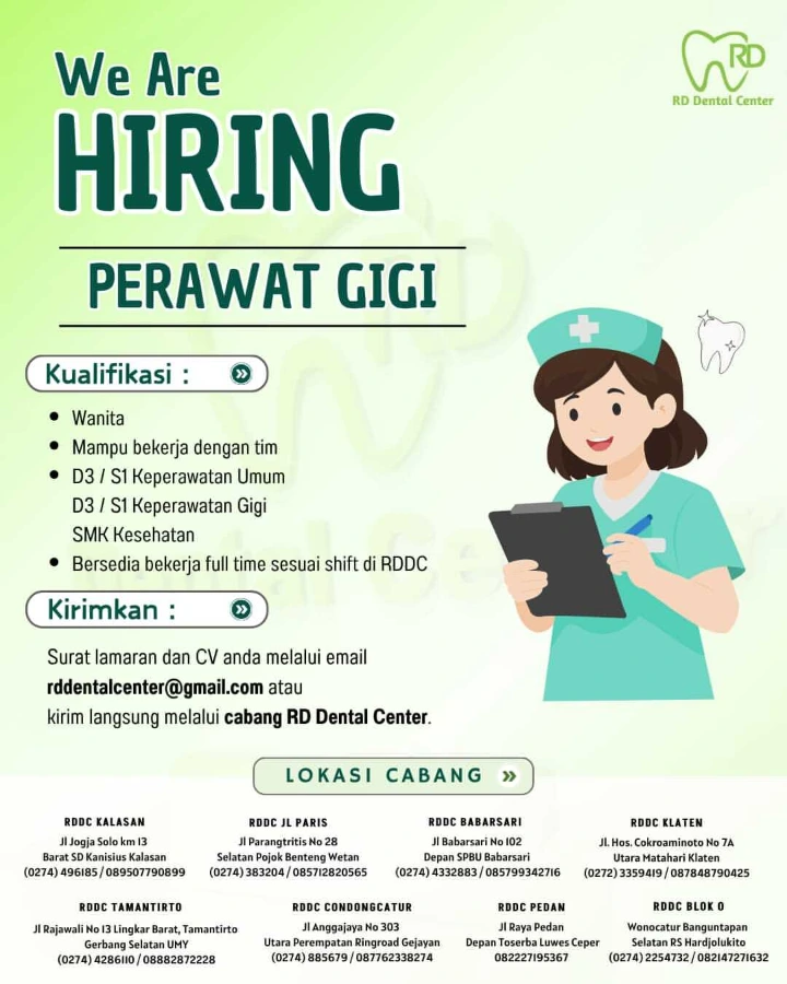 Lowongan Kerja Perawat Gigi Yogyakarta 2026