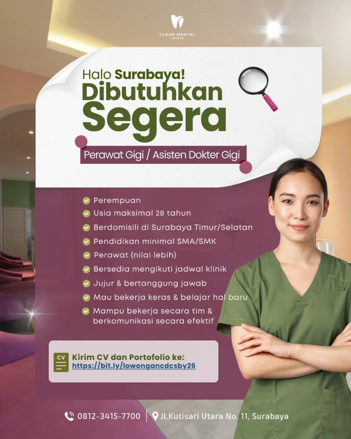 Lowongan Kerja Perawat Gigi Surabaya 2026