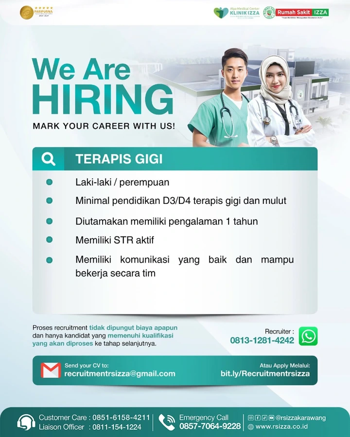 Lowongan Kerja Terapis Gigi Karawang 2026