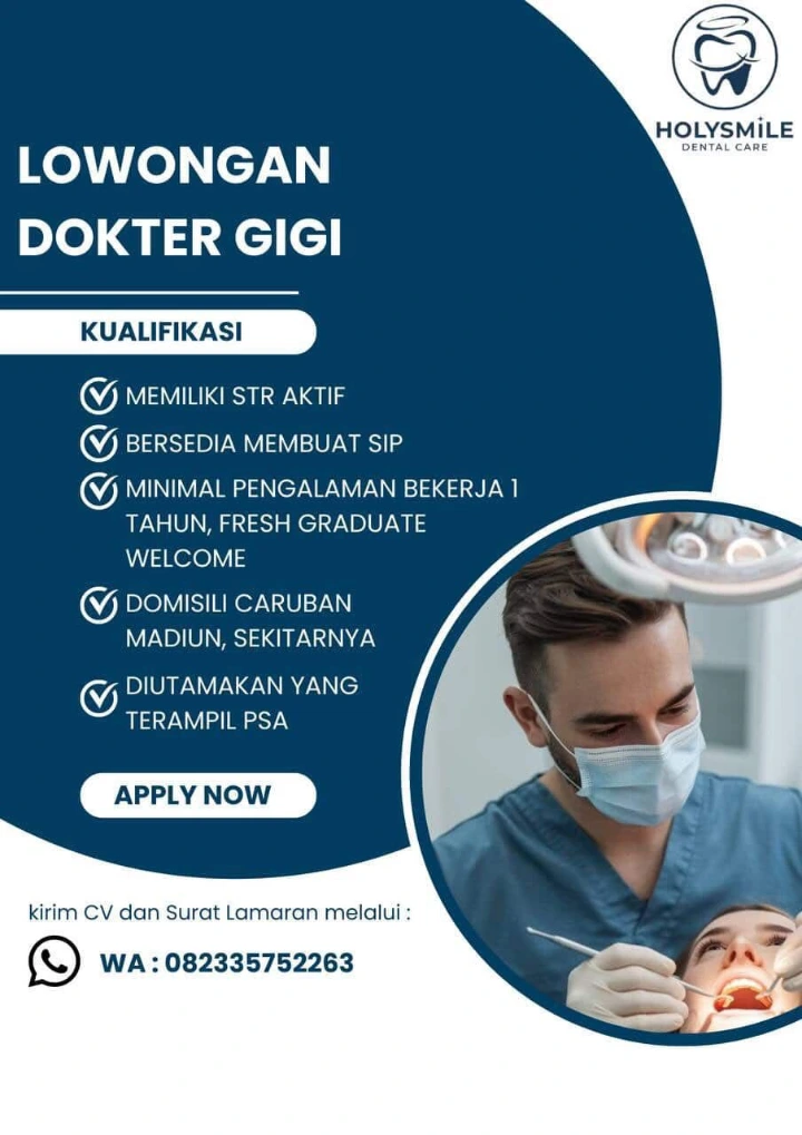 Lowongan Kerja Dokter Gigi Madiun 2026