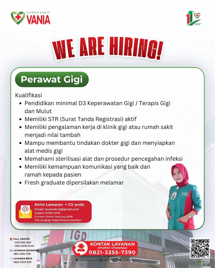 Lowongan Kerja Perawat Gigi Bogor 2026