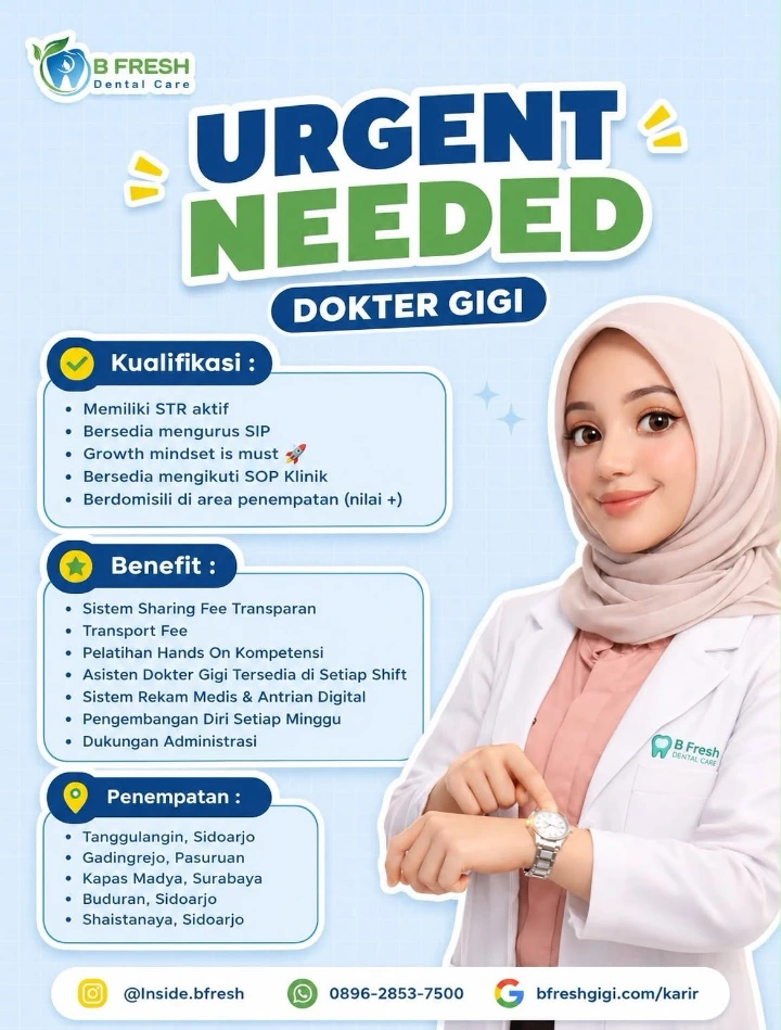 Lowongan Kerja Dokter Gigi Sidoarjo 2026