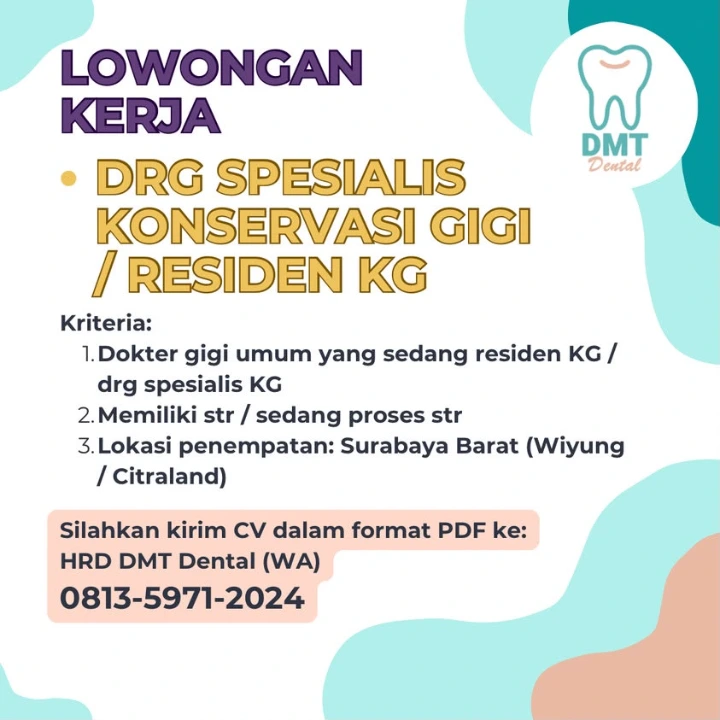 Lowongan Kerja Dokter Gigi Spesialis Konservasi Gigi Surabaya 2026