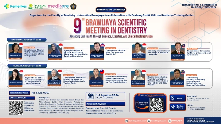 9th Brawijaya Scientific Meeting in Dentistry (BSMD)