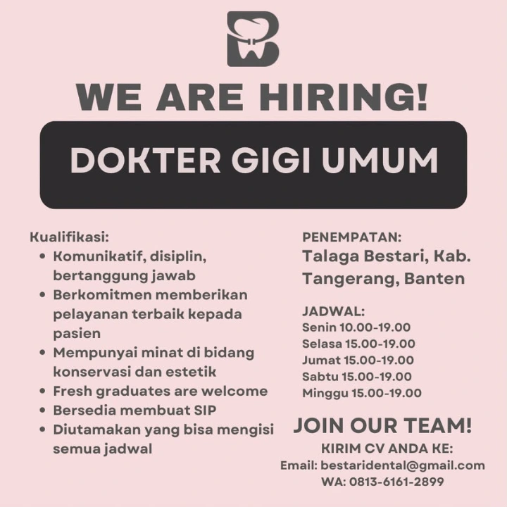 Lowongan Kerja Dokter Gigi Banten 2026