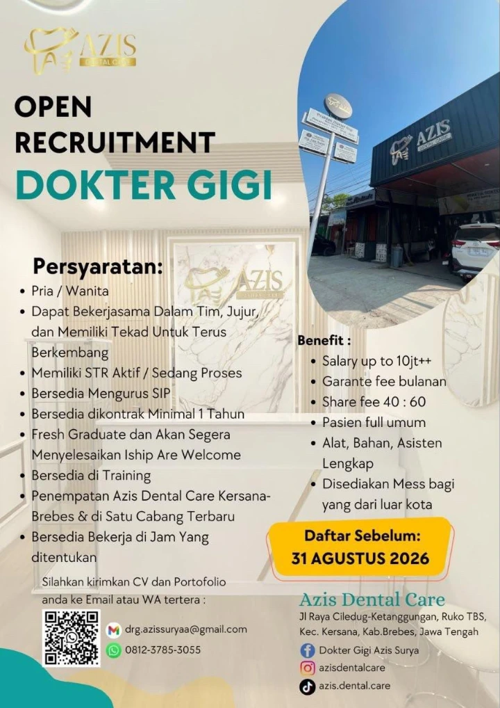 Lowongan Kerja Dokter Gigi Brebes 2026