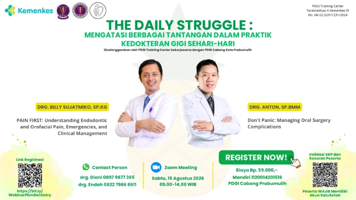 Webinar The Daily Struggle :Tantangan dalam Praktik Kedokteran Gigi