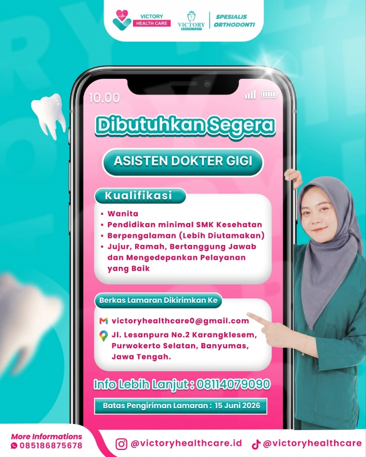 Lowongan Kerja Asisten Dokter Gigi Banyumas 2026